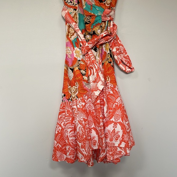 Anthropologie Orange Midi Sundress with Flutter Sleeves - Picture 5 of 8